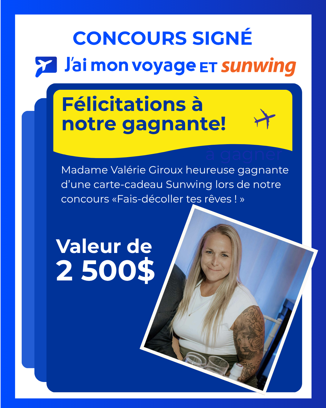 Valérie Giroux, gagnante du concours